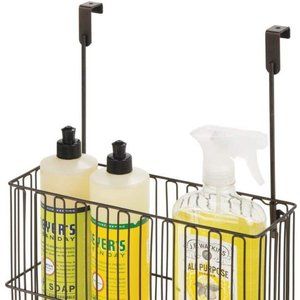 mDesign Metal Over Cabinet Kitchen Storage Organiz